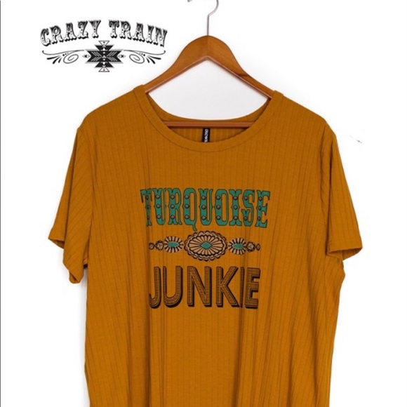 Crazy Train Turquoise Junkie Top - Picture 2 of 8